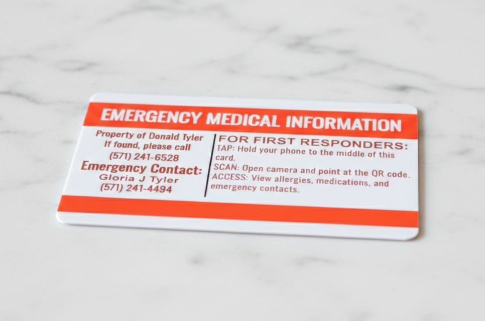Tap4Med™ Medical ID Card - Image 2